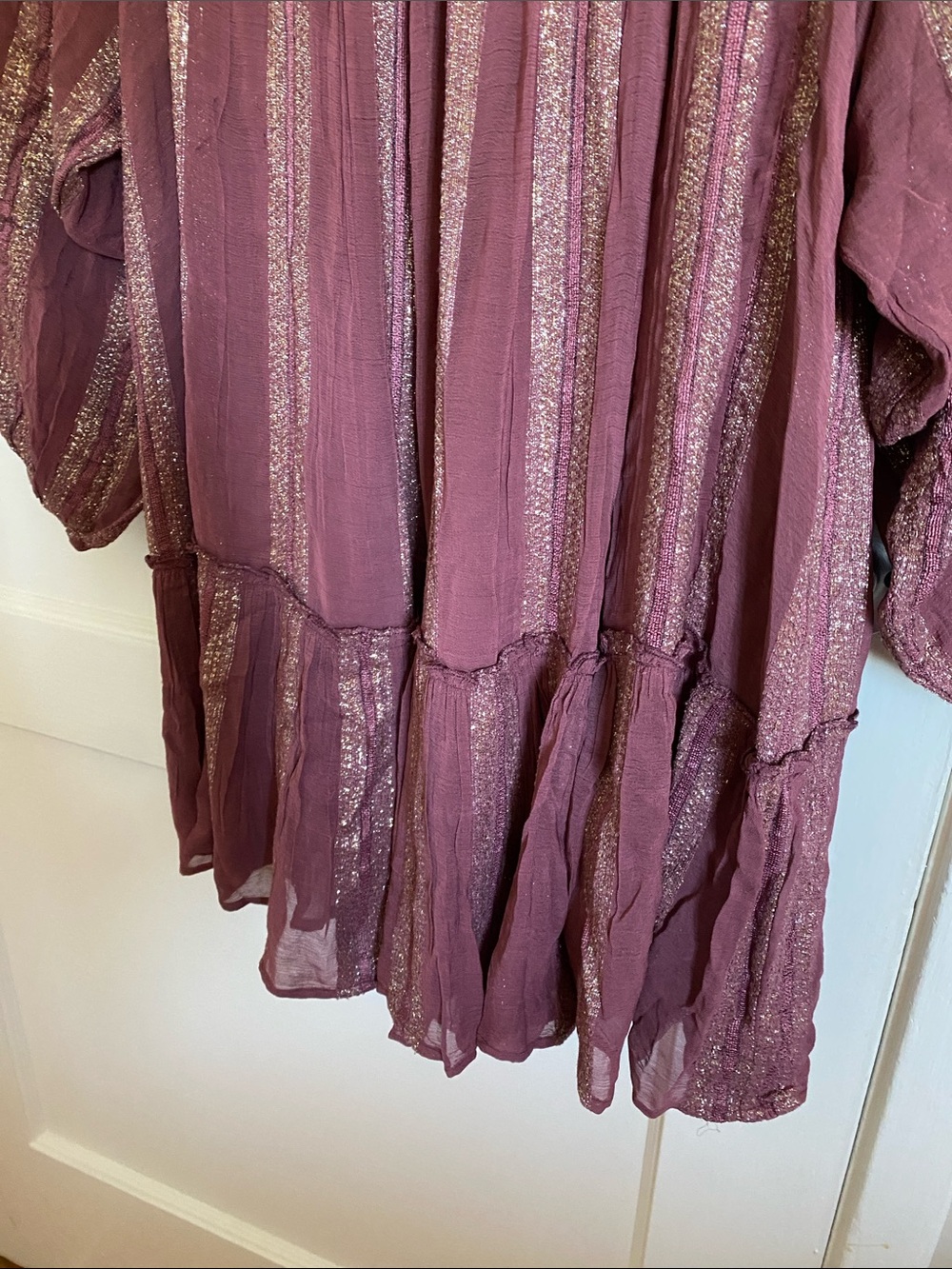 RAGA Bohmian Metallic Beaded Dress in Maroon - Picture 8 of 10